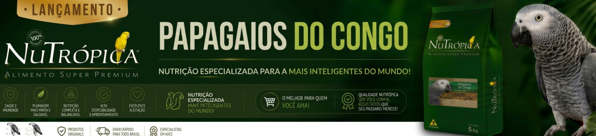 NUTROPICA PAPAGAIO DO CONGO