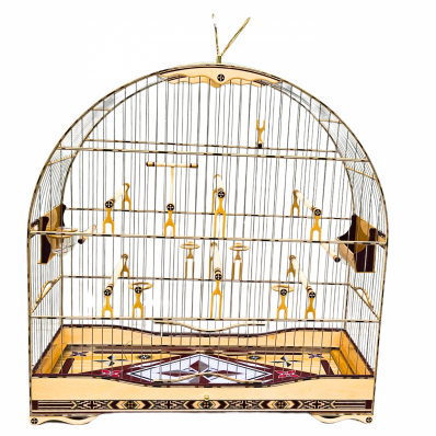 GAIOLA SUPER LUXO EXLUSIVA JUAZEIRO E PAU-BRASIL INOX - No 6