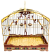 GAIOLA MADEIRARTE COLEIRO SUPER LUXO ESCURA - MODELO 4