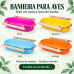 BANHEIRA VIVEIRO RING NECK CÔNICA COLORIDA DECORADA COM POLEIRO - 670 ML