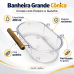 BANHEIRA GRANDE C&Ocirc;NICA CRISTAL COM POLEIRO E GANCHO